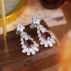 Ruif Jewelry Classic Design S925 Silver 4.63ct Natural Garnet Earrings Gemstone Jewelry