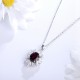 Ruif Jewelry Classic Design S925 Silver 3.11ct Natural Garnet Necklace Gemstone Jewelry