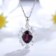 Ruif Jewelry Classic Design S925 Silver 3.11ct Natural Garnet Necklace Gemstone Jewelry