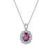 Ruif Jewelry Classic Design S925 Silver 1.92ct Natural Garnet Necklace Gemstone Jewelry