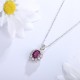 Ruif Jewelry Classic Design S925 Silver 1.92ct Natural Garnet Necklace Gemstone Jewelry