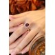 Ruif Jewelry Classic Design S925 Silver 3.06ct Natural Garnet Ring Gemstone Jewelry