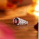 Ruif Jewelry Classic Design S925 Silver 3.58ct Natural Garnet Ring Gemstone Jewelry