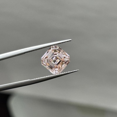 Ruif Jewelry New Asscher Cut 5.07ct 9.35X9.2X6.48mm  VS1  Lab Grown Pink Diamond CVD Loose Diamond for Jewelry Making