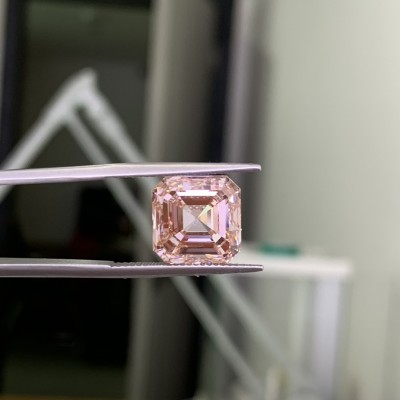 Ruif Jewelry New Asscher Cut 9.06ct 11.42X11.21X7.49mm  VS1  Lab Grown Pink Diamond CVD Loose Diamond for Jewelry Making