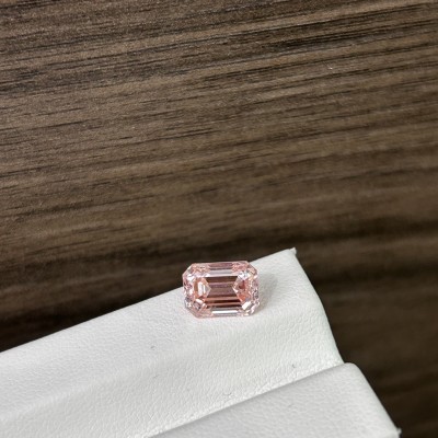 Ruif Jewelry New Emerald Cut 3.1ct VS1 VG VG N  Lab Grown Pink Diamond CVD Loose Diamond for Jewelry Making