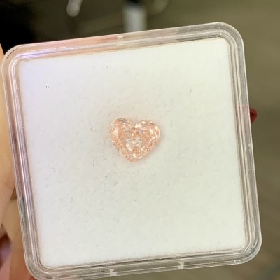 Ruif Jewelry Heart Shape 2.10ct Fancy Light Pink  CVD  Lab Grown Diamond Can Custom Your Favoirite Jewelry with This Diamond