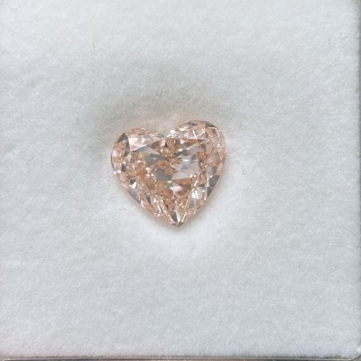 Ruif Jewelry Heart Shape 5.08ct Fancy Orangy Pink  CVD  Lab Grown Diamond Can Custom Your Favoirite Jewelry with This Diamond