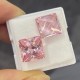 Ruif Jewelry Hot Pink Color Lab Grown Morgenite Square Princess 9x9mm 4.37ct Loose Gemstone for Jewelry Making