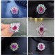 Ruif Jewelry Hand Made Hot Pink Color Lab Sapphire Emerald Cut Loose Gemstone for DIY Jewelry Making