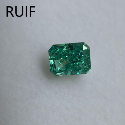  RUIF Jewelry Radiant Cut Paraiba-A Color Crushed Ice Cutting Cubic Zirconia Stone High Carbon Diamond Loose CZ for Jewelry Making