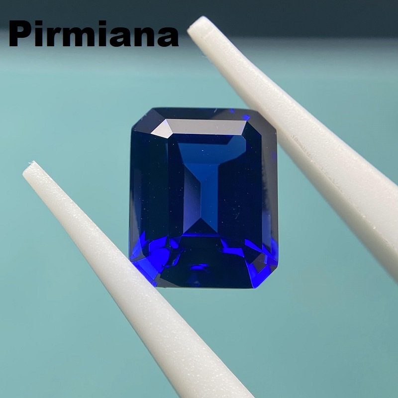 Ruif Jewelry Emerald Cut Royal Blue and Cornflower Blue Lab Sapphire Loose Gemstones For DIY Jewelry Design